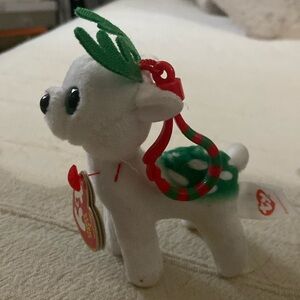TY 6" beanie Peppermint reindeer‎